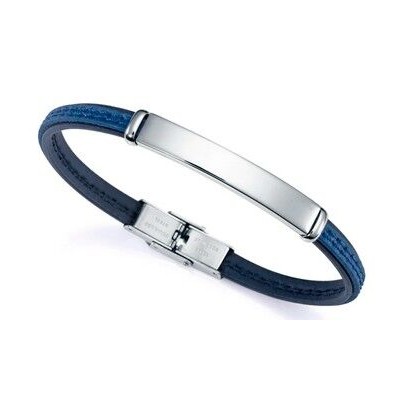 Pulsera Viceroy Eco de acero reciclado con correa vegana negra y azul Ref:75344P01013