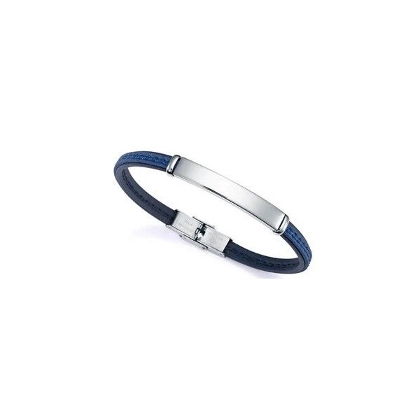 Pulsera Viceroy Eco de acero reciclado con correa vegana negra y azul Ref:75343P01013