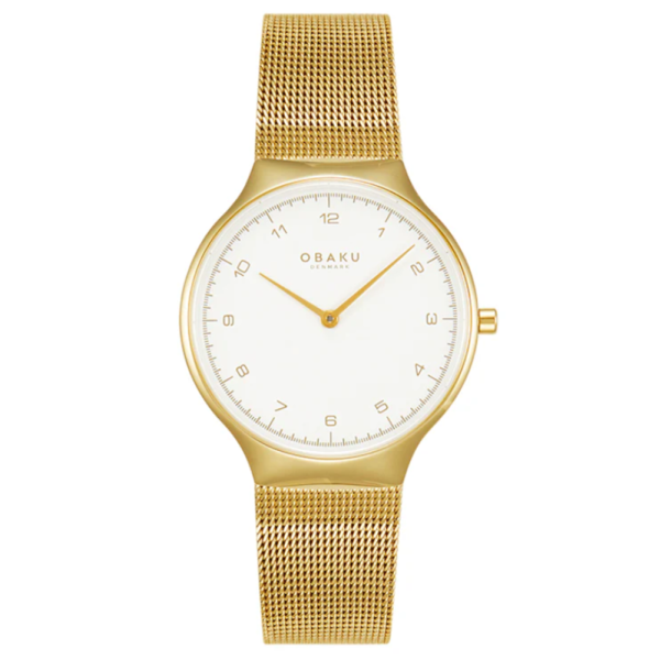 Reloj Obaku Denmark Mujer Slank Lille Acero Ip Dorado 32mm Ref: V306LXGWMG