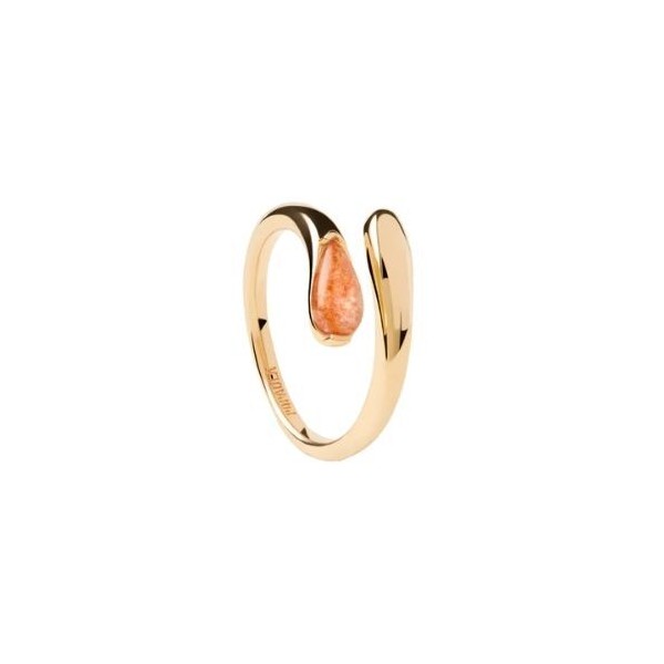 Anillo PDPAOLA Kalia Piedra Solar Plata Baño Oro Ref: AN01-D98-14