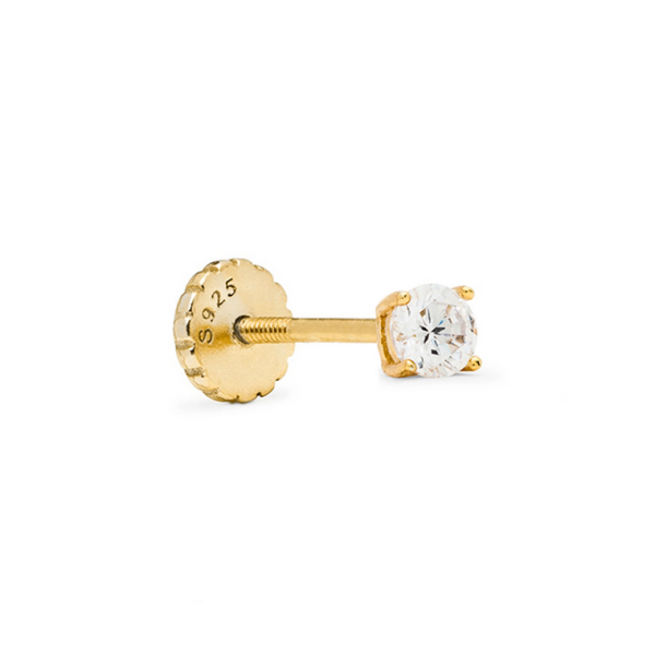 Piercing Luxenter Dalí Plata De Ley Con Circonita Brillante Acabado En Oro Amarillo 18K Ref: PIR017Y0000