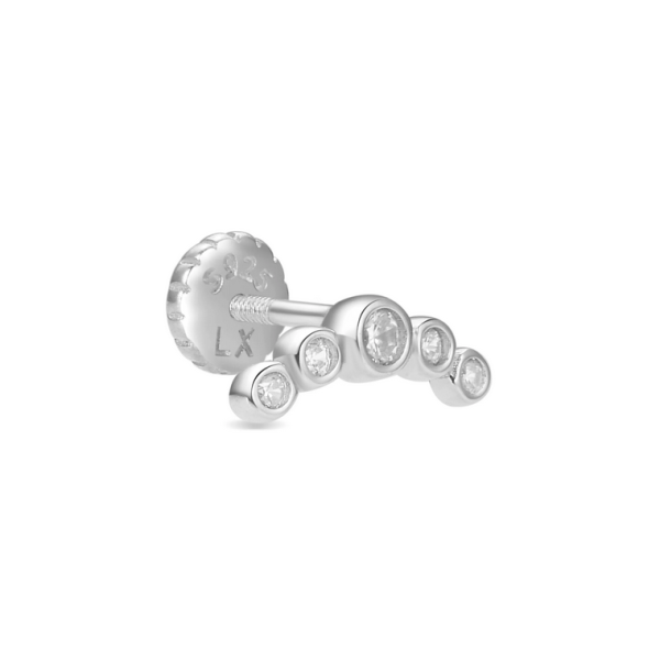 Piercing Luxenter Iebi Plata De Ley Con Circonita Acabada En Rodio Ref: PIR1870000