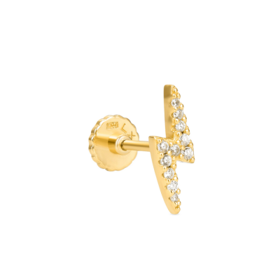 Piercing Luxenter Linse Plata De Ley Con Circonita Brillante Acabado En Oro Amarillo 18K Ref: PIR210Y0000