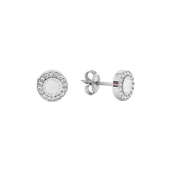 Pendientes Tommy Hilfiger Mujer Botón Acero Inoxidable Y Circonitas Ref: 2780907