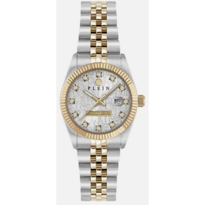 Reloj  Philipp Plein Mujer Analogico Cuarzo Fecha Superlativo, Caja 29mm, Correa Acero Bicolor Ref: PWNFA0425