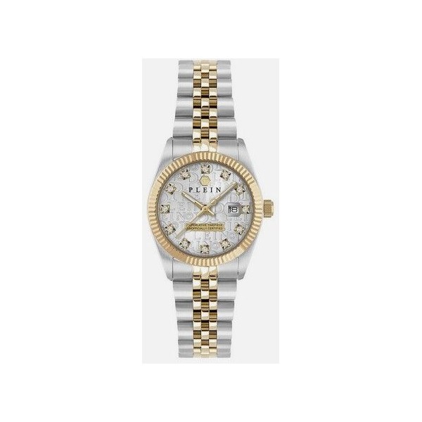 Reloj  Philipp Plein Mujer Analogico Cuarzo Fecha Superlativo, Caja 29mm, Correa Acero Bicolor Ref: PWNFA0425