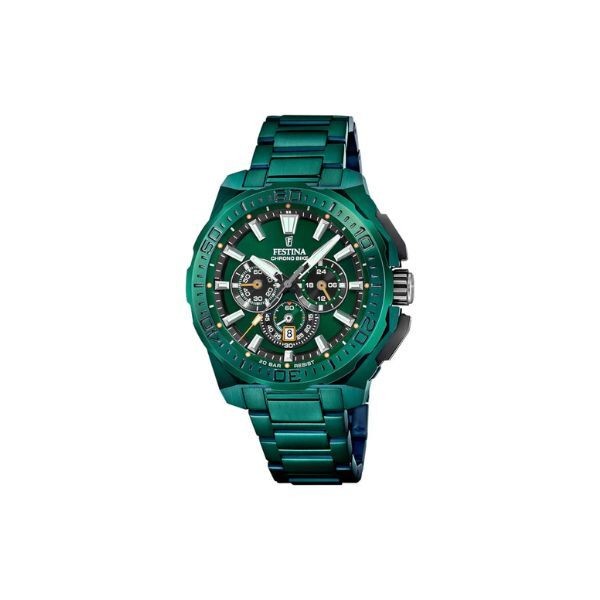 Reloj Festina Caballero Acero IP Verde CHRONO BIKE EDICIÓN ESPECIAL Ref: F20730/1