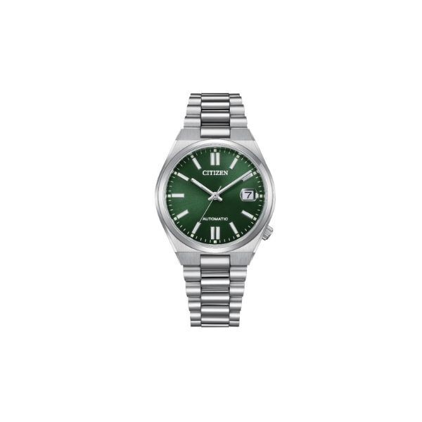Reloj Citizen Unisex Tsuyosa Colección Mecánico Acero Esfera Verde 37mm Ref: NJ0200-50X