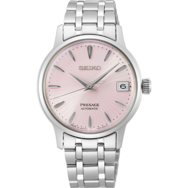 Reloj Seiko Mujer Presage Cocktail Time Cosmopolitan Automático Acero Calendario 34mm Ref: SRP839J1