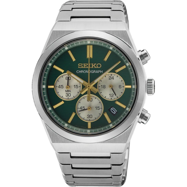 Reloj Seiko Caballero Conceptual Cronógrafo Acero Con Calendario Cristal Zafiro 40mm Ref: SSB461P1