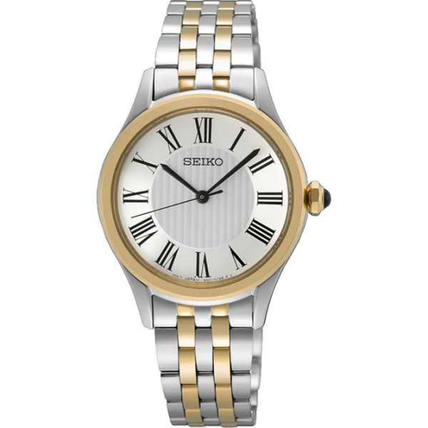 Reloj Seiko Mujer Neo Classic Acero/IP Dorado Cristal Zafiro 29,6mm Ref: SUR612P1