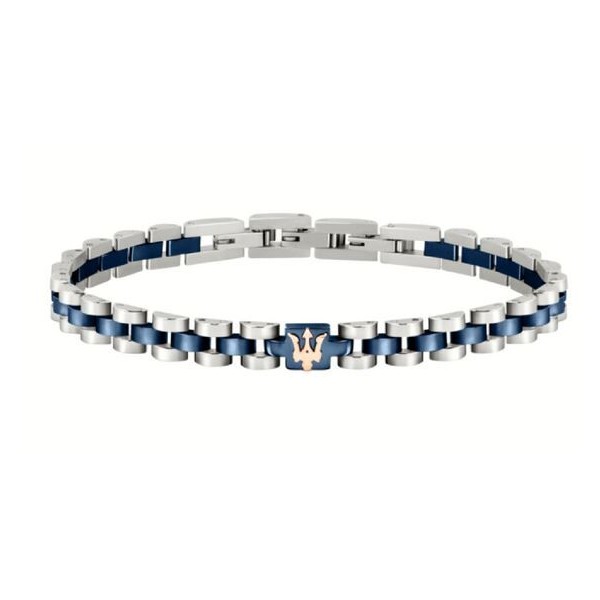 MASERATI JM320AST10 PULSERA BR IP D.BLUE + IP RG LOGO 210MM