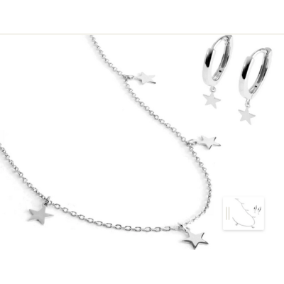 Conjuntos Luxenter Set Pendientes Estrella y Colgante Sereke De Plata De Ley 925 Ref: SETWEB1800