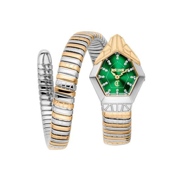 Reloj Just Cavalli Mujer Gemma Two Tones Yellow Gold Green Ref: JC1L358M0075