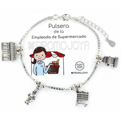 Pulsera Eres Lo Más Supermercado Cadena Veneciana Rodiada Con Colgantes Ref: 9107440