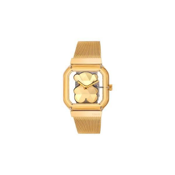 Reloj Tous Mujer Analógico Con Brazalete De Acero Dorado Malla Milanesa D-Bear Party Ref: 3000143400