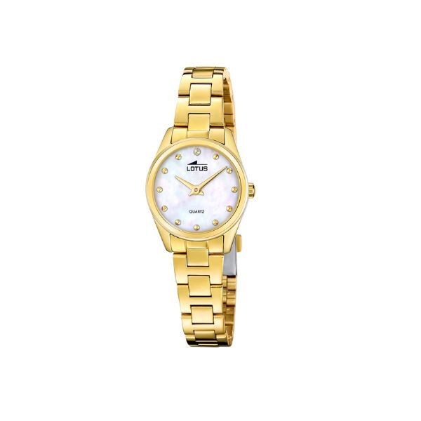 Reloj Lotus Mujer Old Money Acero Ip Dorado Esfera Nácar Con Pulsera A Juego Ref: 19007/1