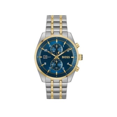 Reloj Boss Caballero Skytraveller Bicolor Acero/IP Dorado Cronógrafo 44mm Ref: 1514247