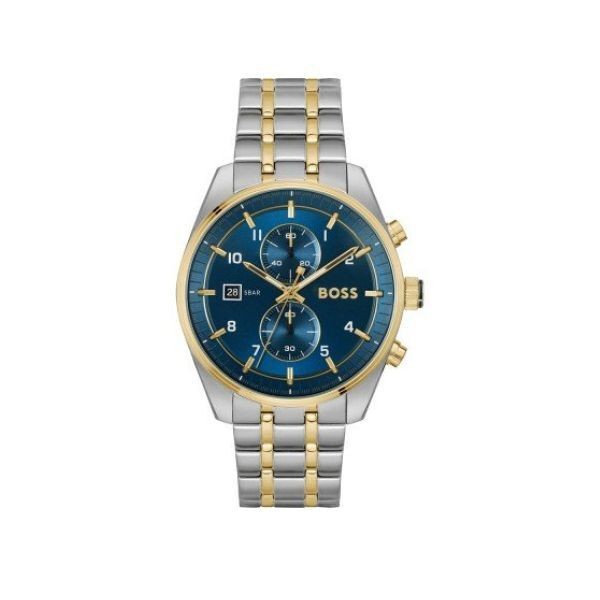 Reloj Boss Caballero Skytraveller Bicolor Acero/IP Dorado Cronógrafo 44mm Ref: 1514247