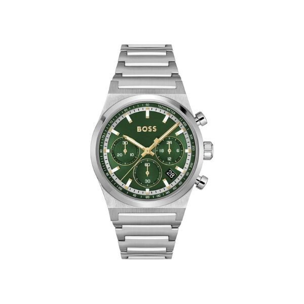 Reloj Boss Caballero Candor Acero Esfera Verde Cronógrafo 41mm Ref: 1514220