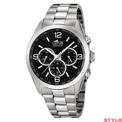 Reloj Lotus Histórico Caballero Acero Esfera Negra 43mm Ref: 18152/2