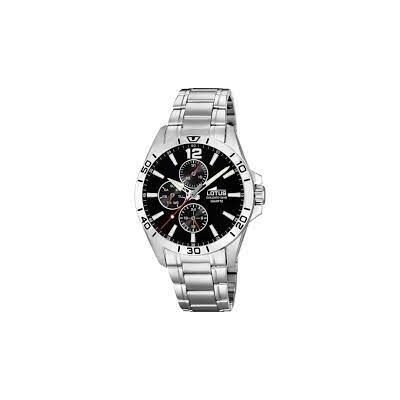 Reloj Lotus Caballero Acero Multifunción Con Esfera Negra Ref: 18812/3
