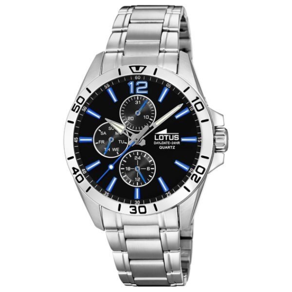 Reloj Lotus Caballero Esfera Negra Multifunción 42mm Ref: 18812/4