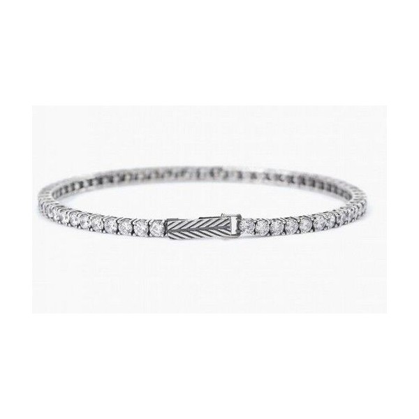 Pulsera Mabina Uomo Caballero Tennis Club Plata De Ley Con Circonitas Blancas Ref: 533695-M
