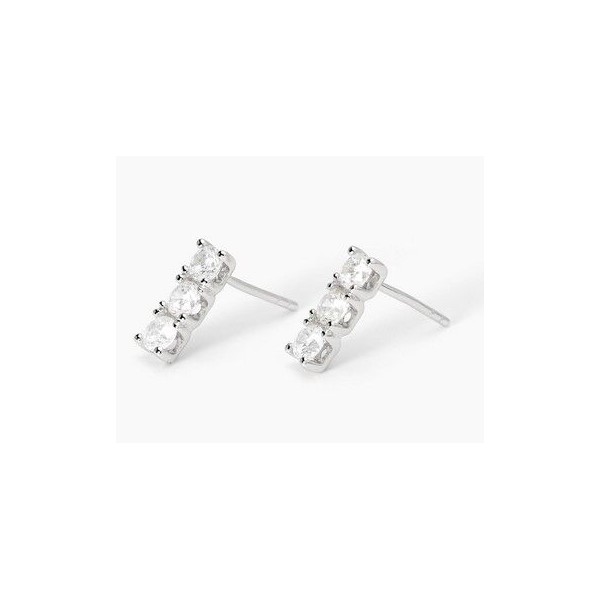 Pendientes Mabina Mujer Trilogy Plata Con Circonitas Blancas Ref: 563713
