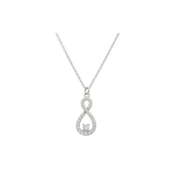 Collar Mabina Endless Infinito Plata De Ley Circonitas Blancas Ref: 553211