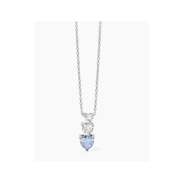 Colgante Mabina Mujer Lovely Corazón Aguamarina Sintética y Circonitas Blancas En Plata De Ley Ref: 553762