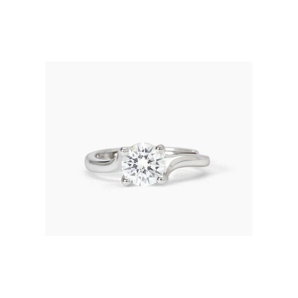 Anillo Mabina Mujer Solitaire Plata De Ley Con Circonita Blanca 6,5mm  Ref: 523399