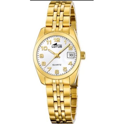 Reloj Lotus Mujer Freedom Acero Ip Dorado Esfera Blanca 26mm  Ref: 18993/1