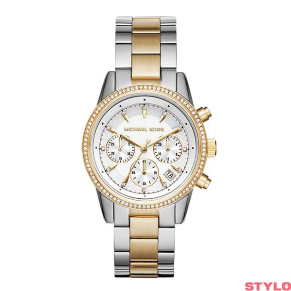 Reloj Michael Kors Mujer Ritz Bicolor Acero/Acero Ip Dorado 38mm Ref: MK6474