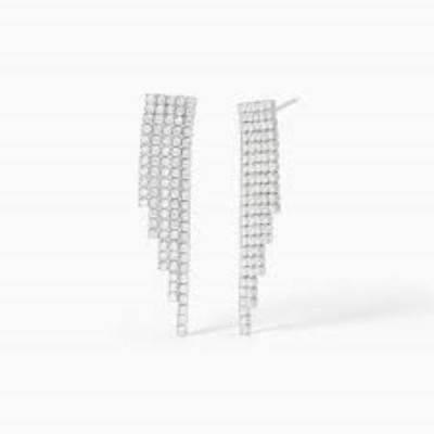 Pendientes Mabina Mujer San Lorenzo Cascada De Circonitas En Plata De Ley Ref:563710