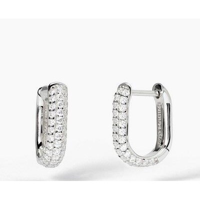 Pendientes Mabina Mujer Couture Plata De ley Con Circonitas Pavé Ref: 563728