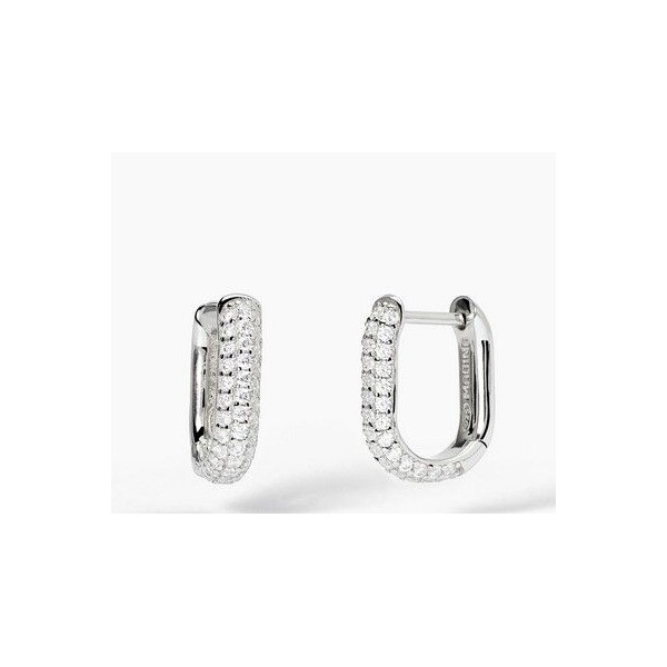 Pendientes Mabina Mujer Couture Plata De ley Con Circonitas Pavé Ref: 563728