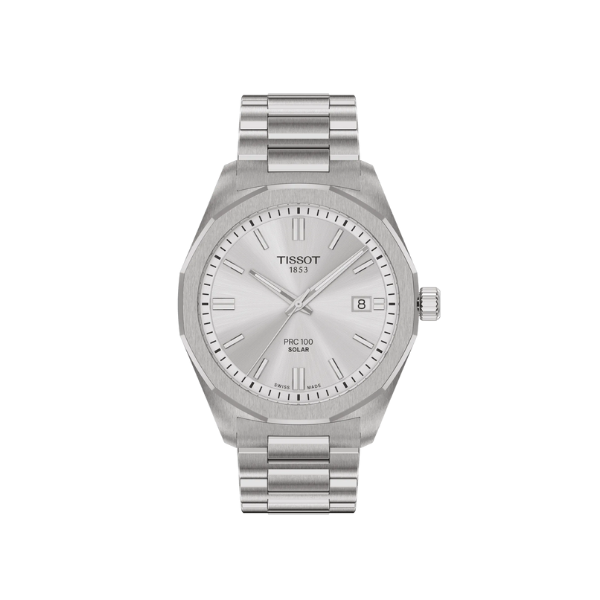 Reloj Tissot Prc 100 Solar Quartz  Acero 39mm  Ref: T1514221103100