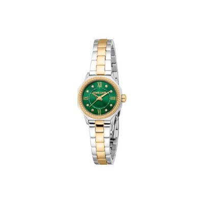 Reloj Roberto Cavalli Mujer Bicolor Acero/Acero Ip Dorado, Esfera Verde 24mm Ref: RC5L122M0085