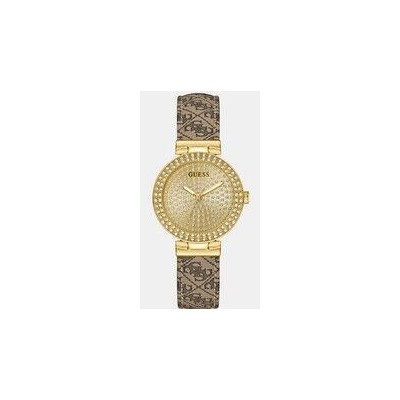 Reloj Guess Ivy Mujer Correa Piel Beige Logos 32mm Ref: GW0943L2