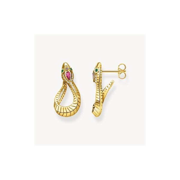 Pendientes Thomas Sabo Mujer Serpientes Plata De Ley Dorados Ref: H2123-488-7