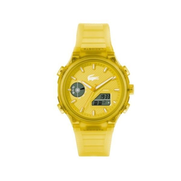 Reloj Lacoste LC33 Caballero Silicona Amarillo 45mm Ref: 2011430