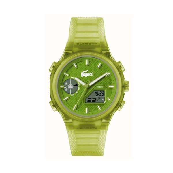 Reloj Lacoste LC33 Caballero Multifunción Silicona Verde 45mm Ref: 2011432