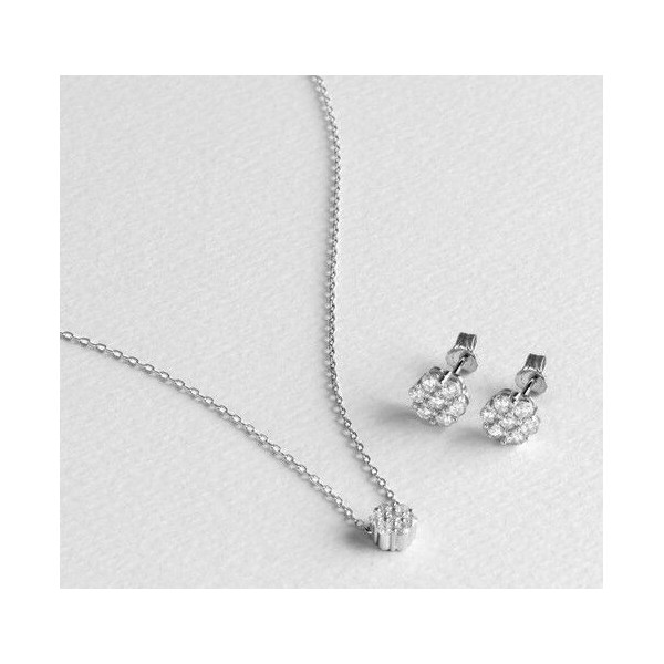 Conjunto Luxenter Pendientes Y Colgante Plata 925 Ref.SETWEB3000