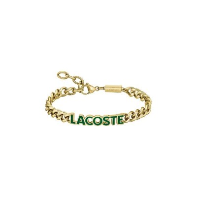 Pulsera Lacoste Caballero Colección Script Acero Dorado Ref: 2040477
