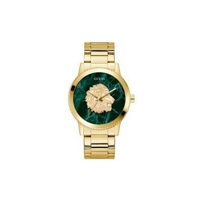 Reloj Guess Monarch Caballero Acero Ip Dorado Esfera Verde 44mm Ref: GW0958G2