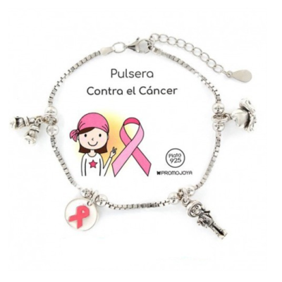Eres Lo Más Pulsera contra el Cáncer cadena veneciana rodiada con colgantes Ref: 9107568