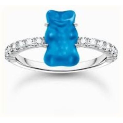 Anillo Thomas Sabo Osito HARIBO Azul Mini De Plata y Circonitas Ref: Ref: TR2459-052-1-50