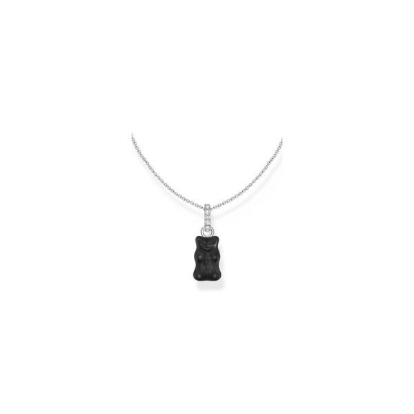 Cadena De Plata Thomas Sabo Con Colgante Osito Haribo De Oro Negro Y Circonitas Ref: KE2209-052-11-L45V