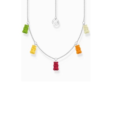 Cadena Thomas Sabo Plata De Ley Con 5 Ositos Haribo De Oro Colores Ref: KE2205-017-7-L45V